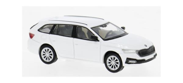 Brekina PCX870596 - Spur H0 Skoda Octavia IV Combi, weiß, 2019