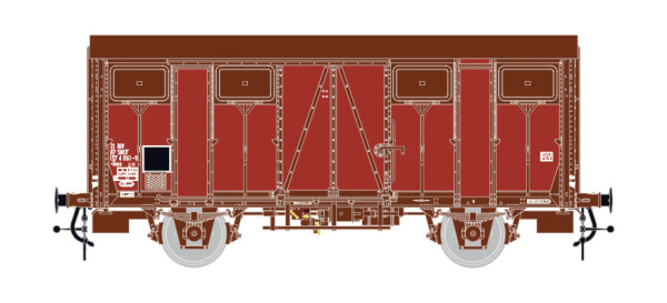 LS Models 31302 - Spur H0 Gedeckter Güterwagen OCEM Gms der SNCF, Ep. IV