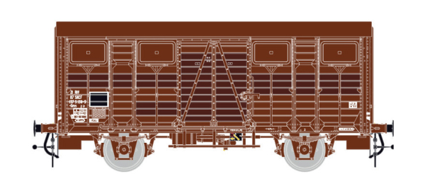 LS Models 31303 -  Spur H0 Gedeckter Güterwagen OCEM Gms der SNCF, Ep. IVa