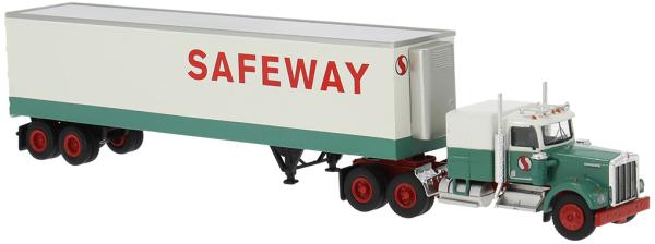 Brekina 86259 - Spur H0 Kenworth W 900 Koffer-Sattelzug, Safeway  1977