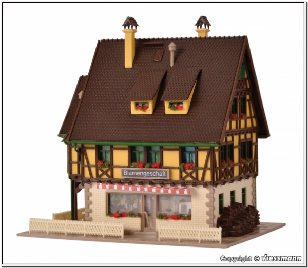 Vollmer 47692 - Spur N Blumengeschäft mit Inneneinrichtung