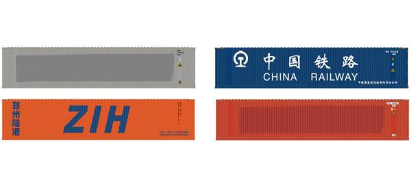 Hobbytrain H9014 - Spur N 4er Set 40′ Container, Set 1