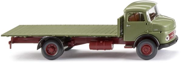 Wiking 085203 - Spur H0 Flachpritschen-Lkw (MB Kurzhauber) - schilfgrün