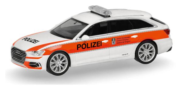 Herpa 099370 - Spur H0 Audi A6 Avant "Polizei Graubünden"CH