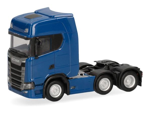 Herpa 307543-006 - Spur H0 Scania CS 20 Hochdach Zugmaschine 3achs (6x2), blau