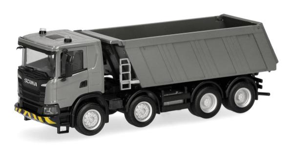 Herpa 321402 - Spur H0 Scania XT 17 Kipp-LKW 4achs, grau-gelb