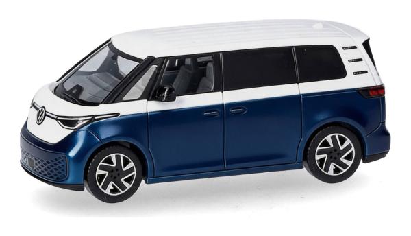 Herpa 431132-002 - Spur H0 Volkswagen ID. Buzz People zweifarbig, candy white, blue metallic