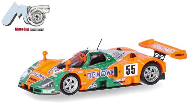 Herpa 87MC000080 - Spur H0 MicroCity: Mazda 787B 55, orange, grün