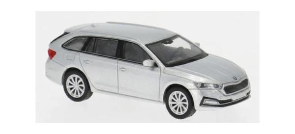 Brekina PCX871609 - Spur H0 Skoda Octavia IV Combi, silber, Baujahr 2019