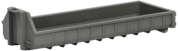 Herpa 054539 - Spur H0 Flache Abrollmulde grau, 2 Stück
