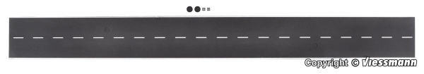 Vollmer 48290 - Spur H0 Straßenplatte Asphalt aus Steinkunst mit Nut für Magnetband