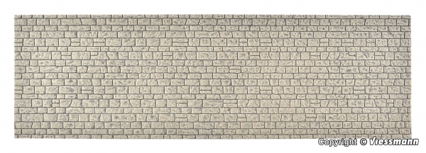Vollmer 48720 - Spur O  Mauerplatte Naturstein, L 26 x B 17 cm