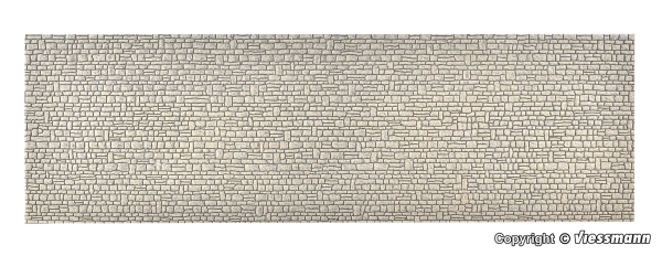 Vollmer 48721 - Spur O Mauerplatte Haustein, L 26 x B 17 cm
