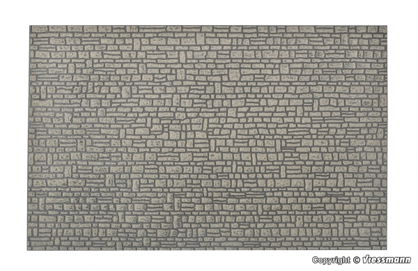Vollmer 48821- Spur O Mauerplatte Haustein, L 40 x B 30 cm