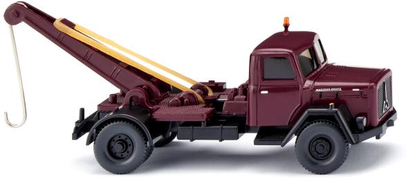 Wiking 063105 - Spur H0 Magirus Abschleppwagen, weinrot