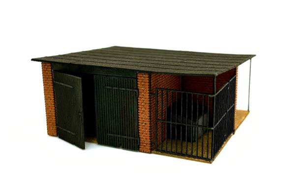MBR model AS-0314 - Spur H0 Garage mit Hundezwinger
