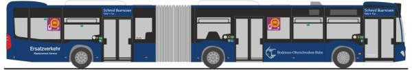 Rietze 69329 - Spur H0 MB Citaro G 12 Bodensee-Oberschwaben-Bahn - SEV - Bahn Edition Nr. 158