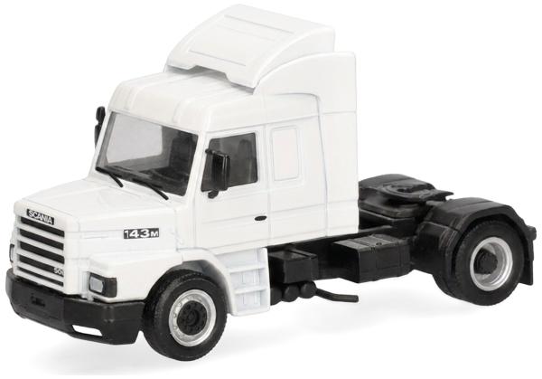 Herpa 322447 - Spur H0 Scania Hauber 143 500 Zugmaschine 2achs, weiß