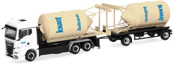 Herpa 322454  - Spur H0 MAN TGX GM Silosteller-Hängerzug "Knauf"