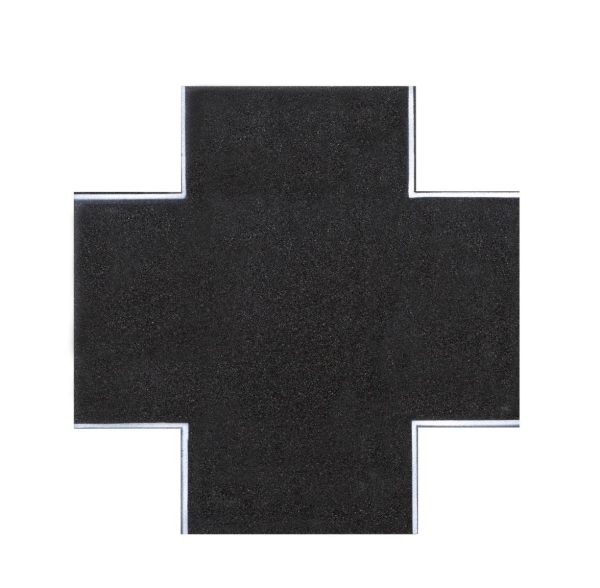 Vollmer 48292 - Spur H0 Straßenplatte Asphalt aus Steinkunst mit Nut für Magnetband, X-Kreuzung
