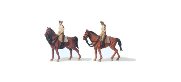 Preiser 79138 - Spur N Berittene in Sommeruniform, Polizei Deutschland
