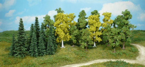 Heki 1230 - Baumsortiment Laubbäume & Tannen Höhe: 5 - 11 cm, 26 Stück