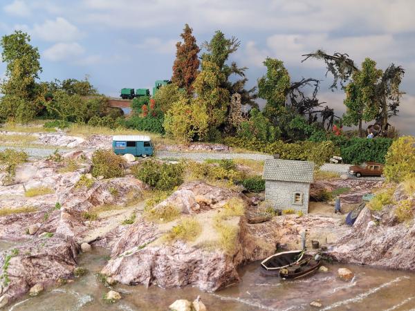 Heki 3518 - Knitterfelsfolie Buntsandstein 80x60 cm