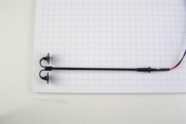 Railroad24 5712 - Spur HO 3x Straßenlaterne schwarz mit 2 LEDs 90mm