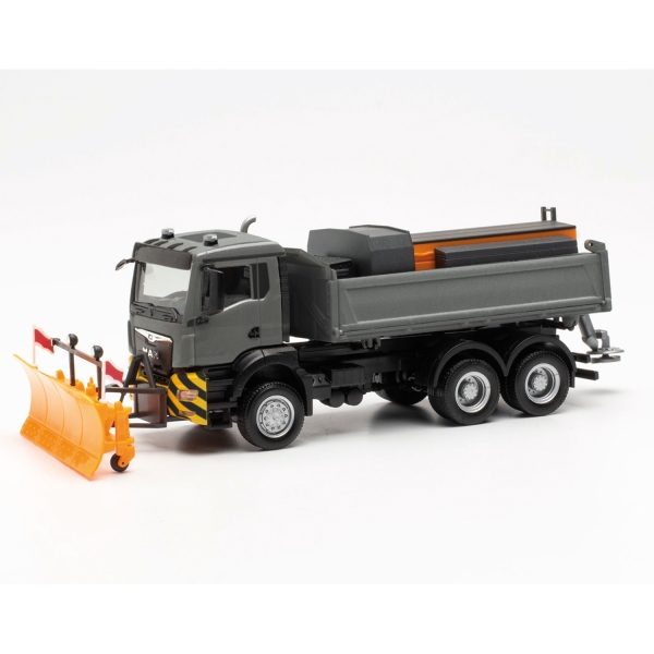 Herpa 315388 - MAN TGS NN Winterdienstfahrzeug, grau/gelb