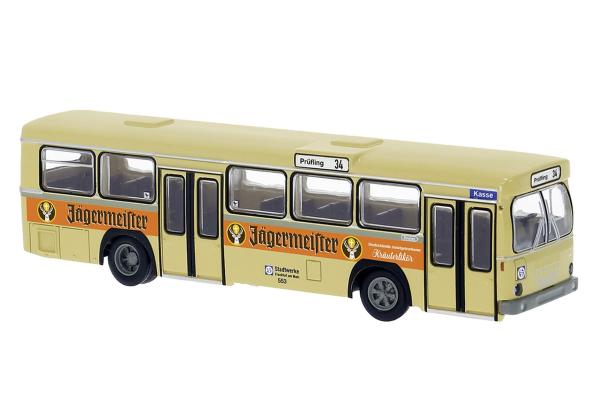 Brekina 59154 - Spur HO Büssing BS 110 V,  Frankfurt - Jägermeister