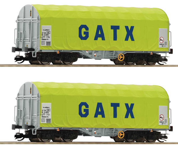 Roco 6680011 - Spur TT DB AG Set 2-teilig Schiebeplanenwagen Shimmns Ep.6 "GATX"