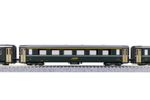 Kato/Lemke K5275 Spur N Personenwagen, 1.Kl. (A1230) RhB, Ep.IV, grün