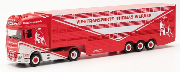 Herpa 315449 - DAF XF SSC Viehtransporter-Sattelzug "Thomas Werner"