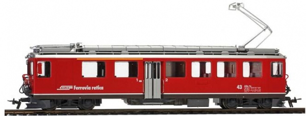 Bemo 1366143 - Spur HOm RhB ABe 4/4 II 43 Elektrotriebwagen Berninabahn 1./2. Klasse, rot/braun DIGITAL mit SOUND