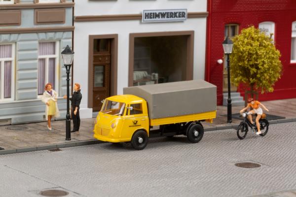 Auhagen 66025 - Spur HO Goliath Pritschenwagen mit Plane Deutsche Post
