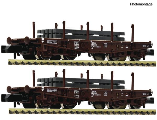 Fleischmann 6660135 - Spur N 2-tlg. Set: Schwerlast-Flachwagen, ÖBB