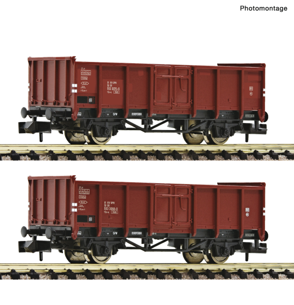 Fleischmann 6660138 - Spur N 2-tlg. Set: Offene Güterwagen, DR