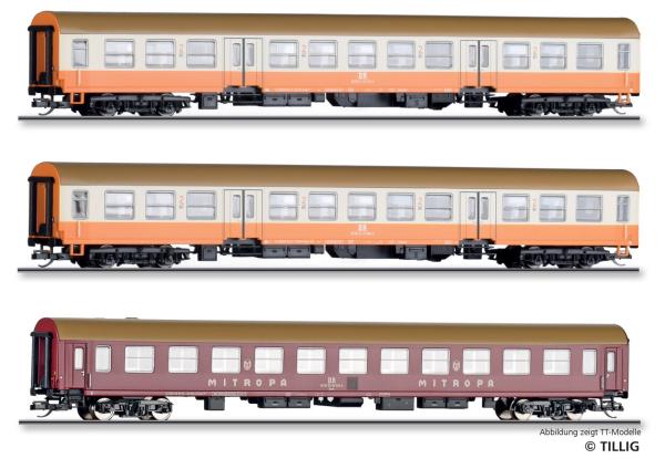 Tillig 70062 - Spur HO 3er Set Personenwagen 'Museums-Städteexpress' der EBS Teil 2
