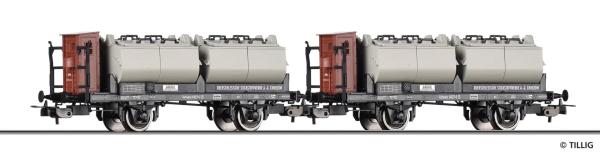 Tillig 70085 - Spur HO 2er Set Kalkkübelwagen 'Oberschlesische Stickstoffwerke Chorzow', DRG