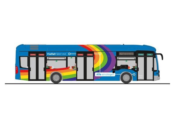 Rietze 75614 - Spur HO Mercedes-Benz eCitaro GöVB Göttingen