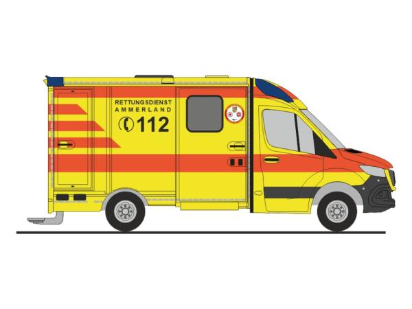 Rietze 76086 Spur HO System Strobel RTW´18 Rettungsdienst Ammerland