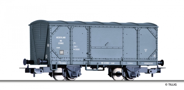Tillig 77000 - Gedeckter Güterwagen CHAW der NS, Ep. III