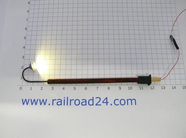 Railroad24 8053 - Spur HO 4x Holzlampe 114mm