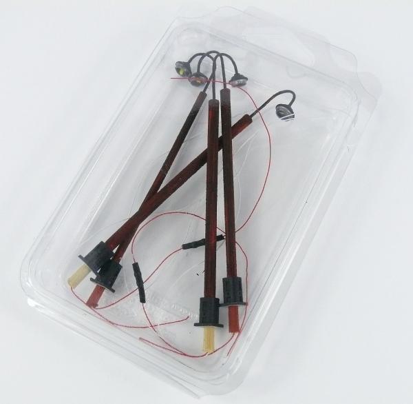Railroad24 8053 - Spur HO 4x Holzlampe 114mm