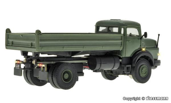 Viesmann 8161 - Spur HO MB Rundhauber 2-achs mit Kipp-Pritsche, Militär, Basis, Funktionsmodell