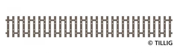 Tillig 83190 - Spur TT Flex-Schwellenband Zwangsgleis, beidseitig, 166mm