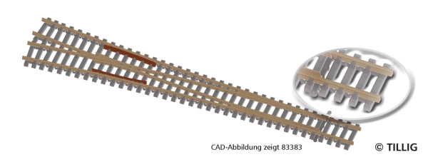 Tillig 83383 - Spur TT Außenbogenweiche ABW 12' mit Betonschwelle