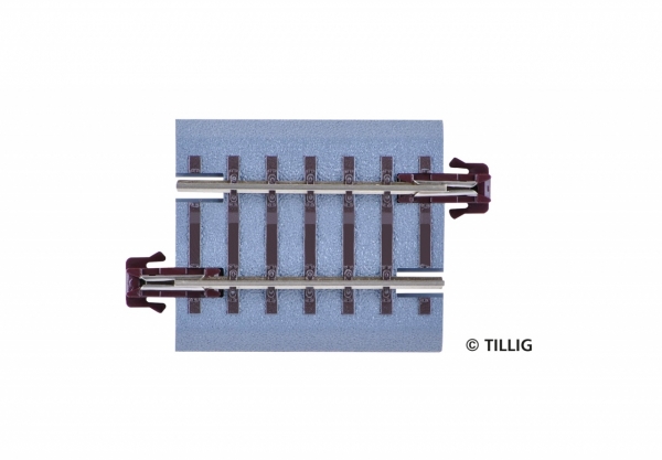 Tillig 83716 - Spur Tt  Bettungsgleis braun,  Länge 36,5 mm  - gerades Gleis G5