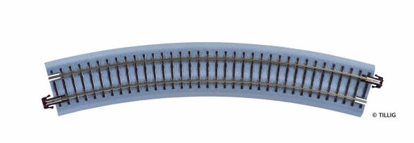 Tillig 83717 - Spur TT Bettungsgleis braun  - gebogenes Gleis R353/30°