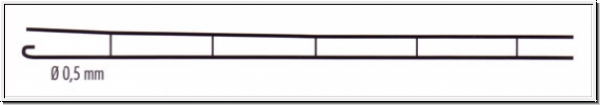 Sommerfeldt N 419 -  Fahrdraht verkupfert 0,5x230mm offen, 5 Stück
